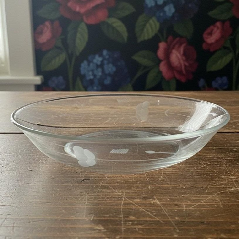 Princess House Heritage Serving Bowl #340, Vintage Floral Etched Serveware‎